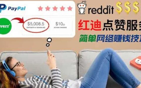 出售Reddit点赞服务赚钱，适合新手的副业，每天躺赚200美元