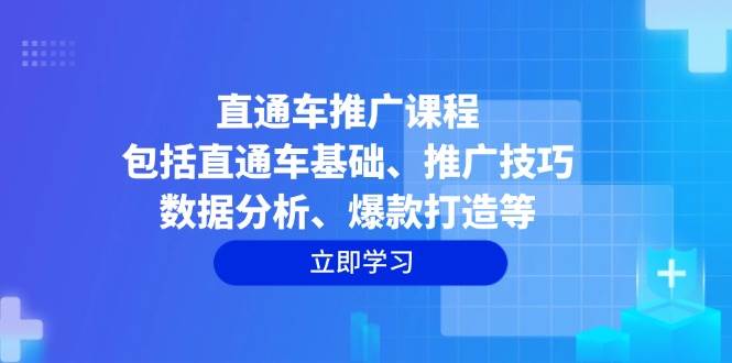 （14001期）直通车推广课程：包括直通车基础、推广技巧、数据分析、爆款打造等