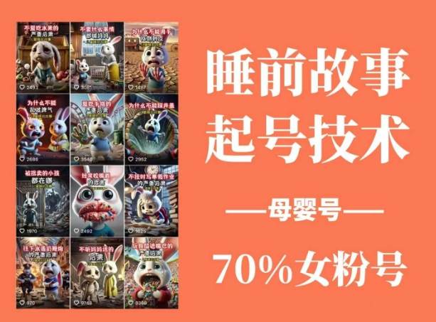 （14546期）睡前故事动画制作课程，涵盖AI文案、配音、视频剪辑等，实现百分百原创